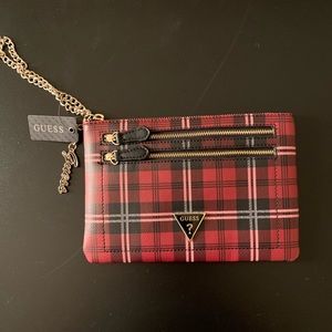 GUESS x Celesta Plaid Wristlet